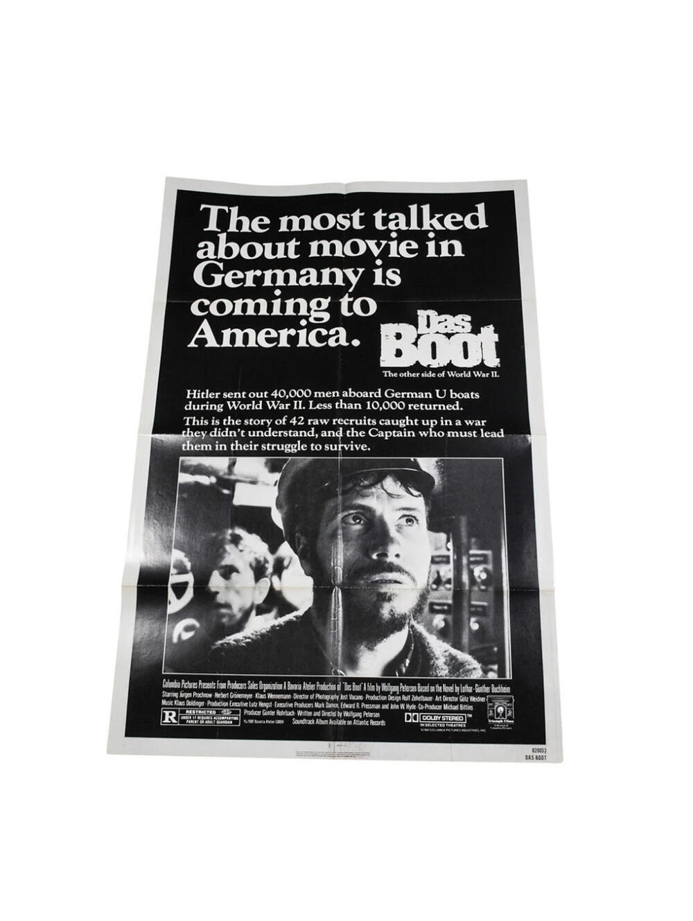 Vintage Das Boot 1982 Movie Poster Film 80s 41 x 27